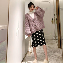 画像をギャラリービューアに読み込む, 韓国風ルーズファッション上品Vネック保温ニットカーディガン
