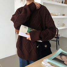 画像をギャラリービューアに読み込む, 韓国風ラウンドネック無地4色ファッション厚い保温セーター

